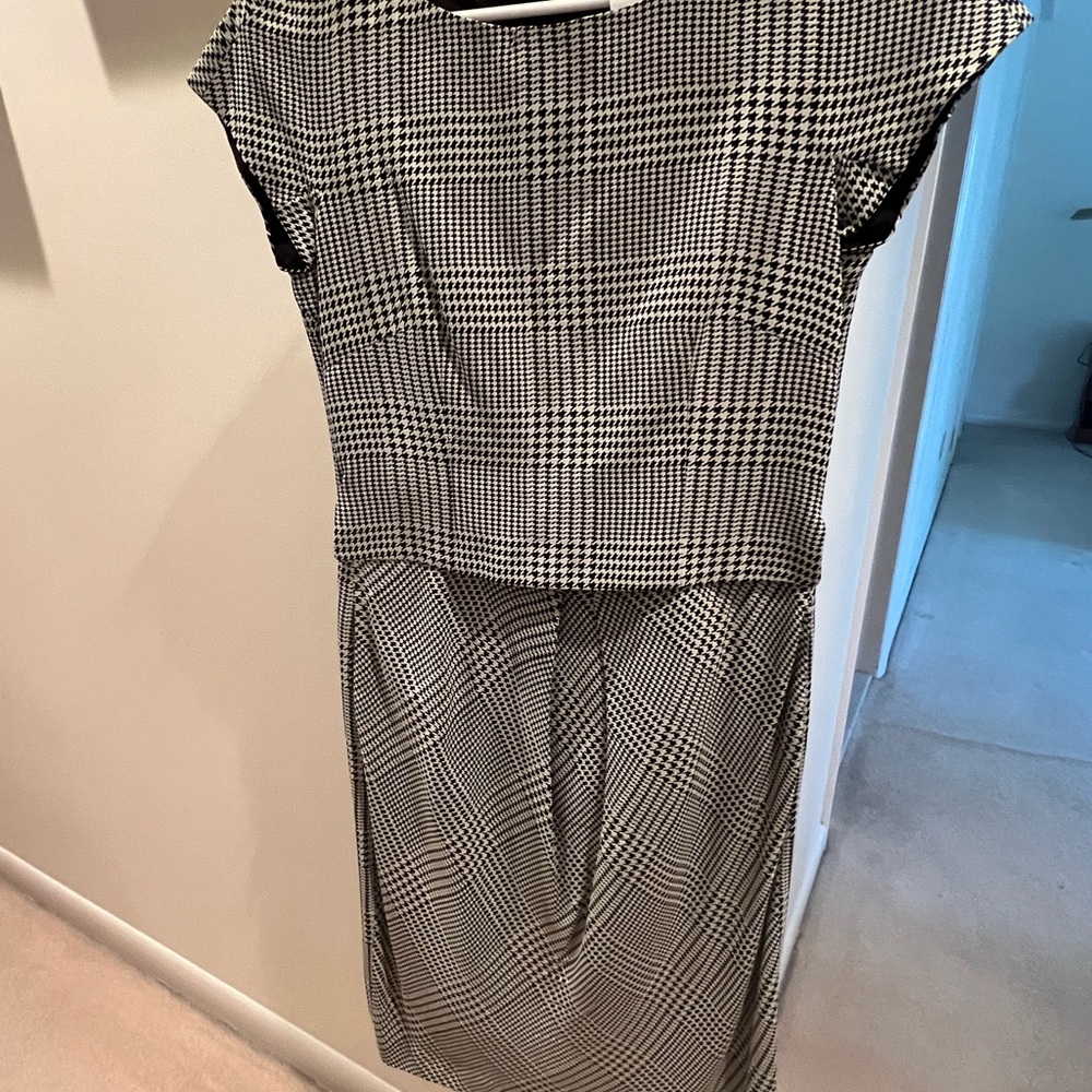 Weekend Max Mara Black and White Checkered Mini Dress